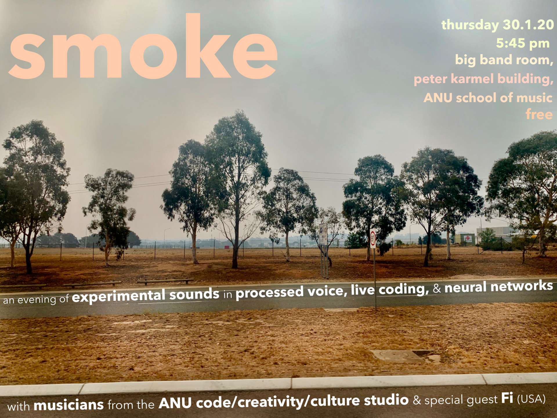 ad for Smoke gig - see FB event for details