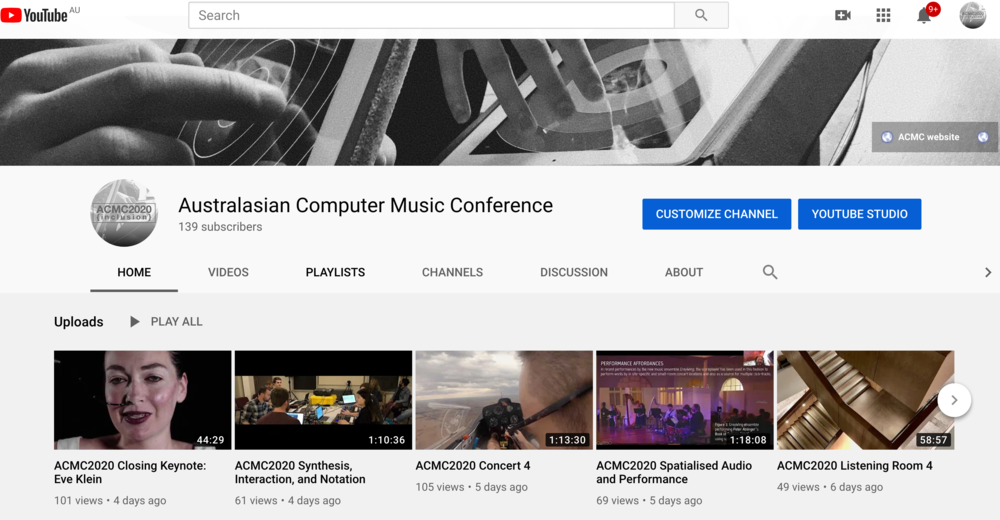 ACMC YouTube channel screenshot